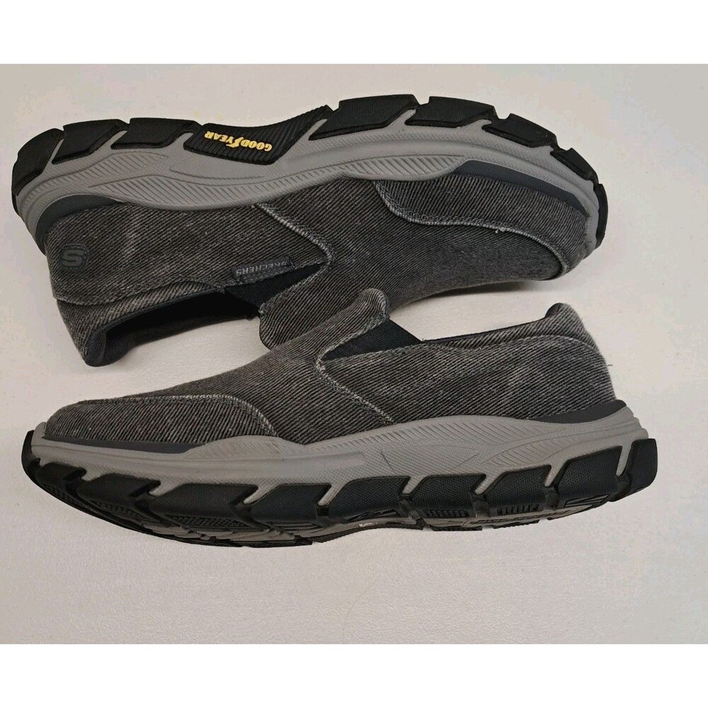 Skechers Respected Fallston Charcoal Men's Slip-On Shoes - Size 9.5 - Picture 3 of 10